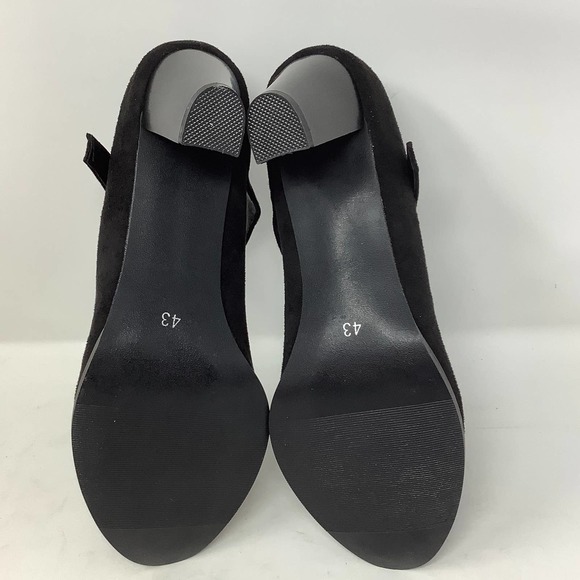BUTITI  Black Block-Heel Round-Toe Pump in Size 10 New Retail $180 - Picture 6 of 8